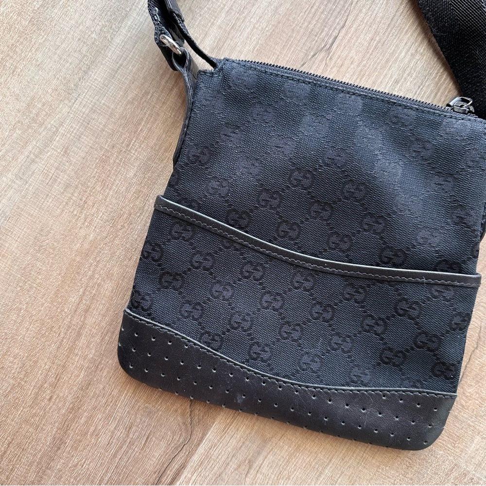 Gucci Black Monogram Crossbody Bag